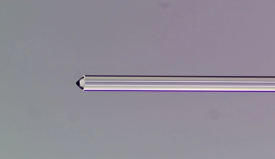 Fibra conica lenticolare