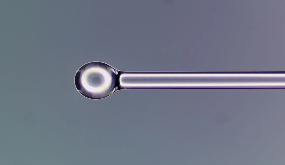 Fibra con lente a sfera piena