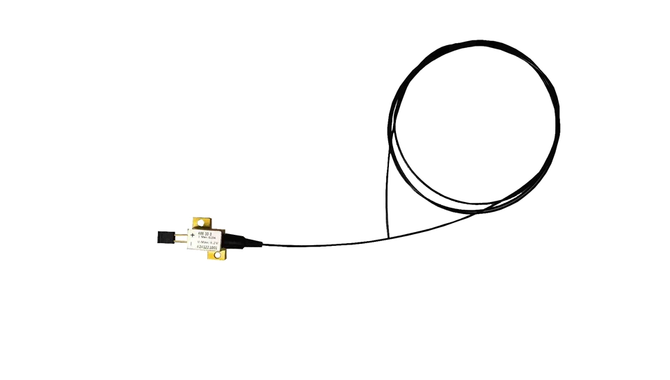 Diodo laser a 488 nm, 30 mW, accoppiato a fibra SM
